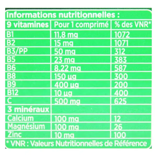 Berocca Energie Orange Vitamine B et Vitamine C Magnésium Zinc 45 comprimés effervescents