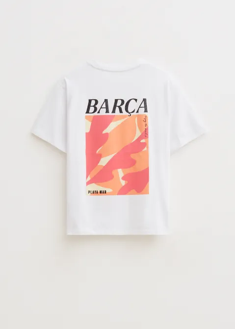 T-shirt met print Barca oranje (ORA.L)