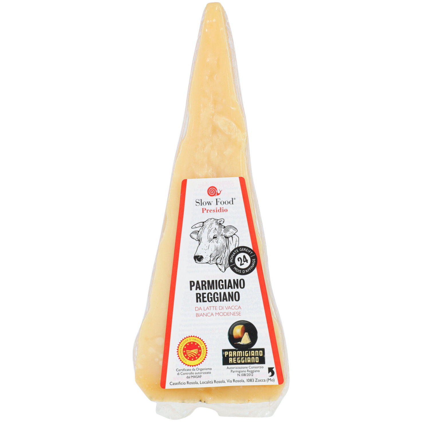 Slow Food Presidio Parmigiano Reggiano da latte di Vacca Bianca Keil ca. 200g