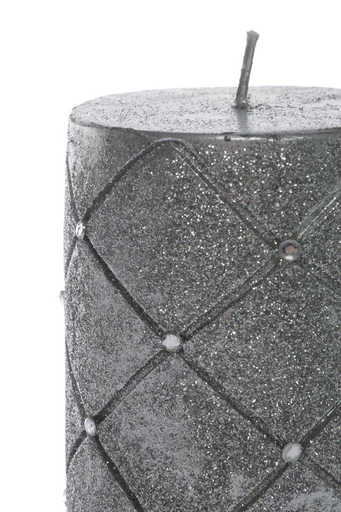 Silberkerze - silber - 15 cm