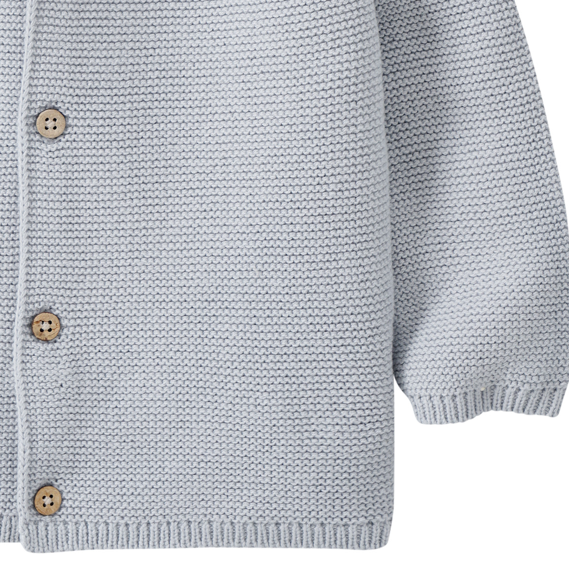 Topomini Pure Collection Baby Strickjacke mit Knopfleiste hellgrau