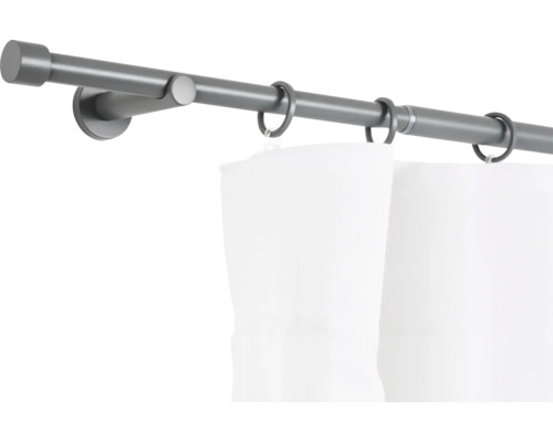 Uitschuifbare gordijnroedeset, Cosy donkergrijs, 120-210 cm, Ø 16/19 mm