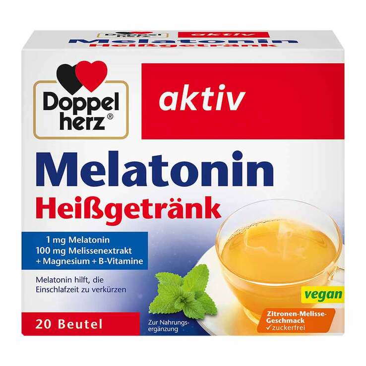 Doppelherz Melatonin Heißgetränk Granulat, 20 St