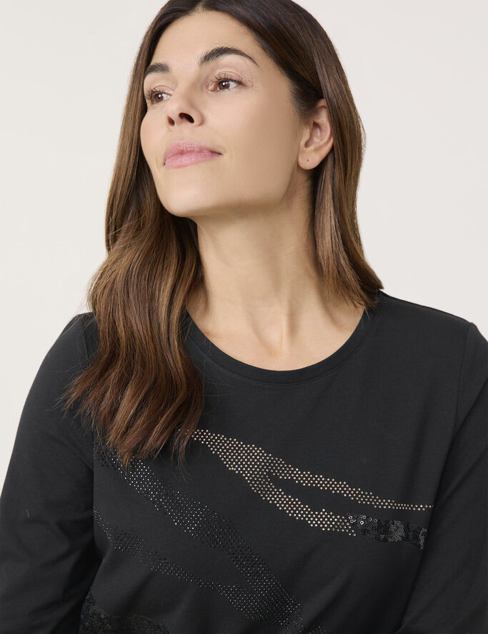 Gerry Weber T-SHIRT 3/4 SLEEVE Black
