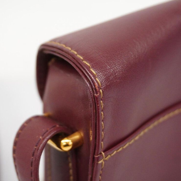 Cartier Vintage Cartier Crossbody Bag Burgundy