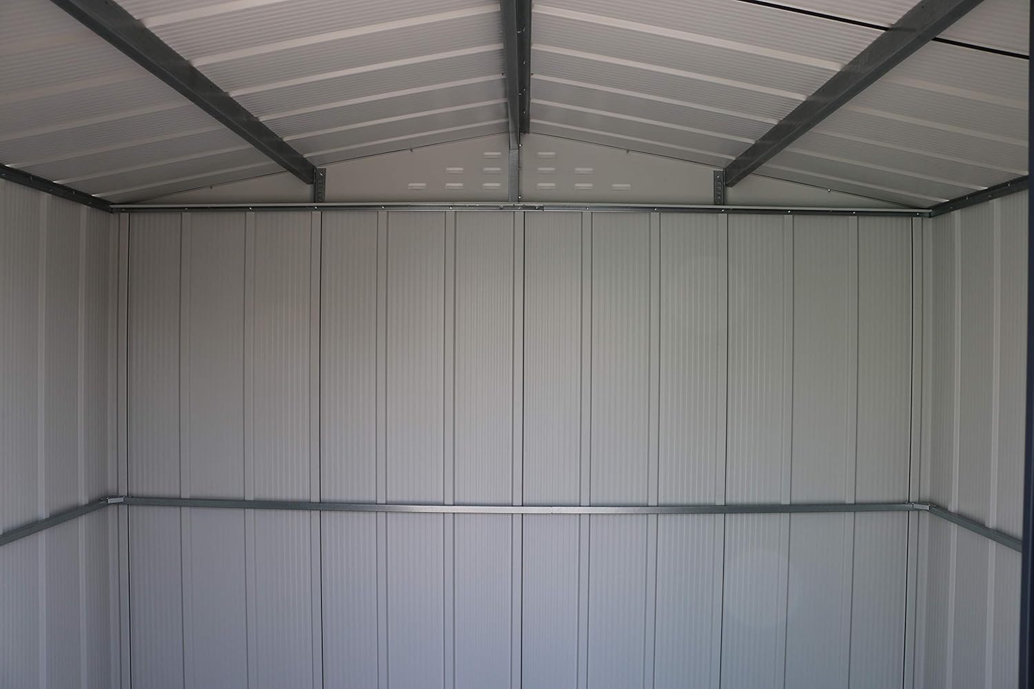 Duramax TOP Shed 10 x 8 (7.28 m²) Abri de jardin en métal, fabriqué en acier galvanisé, structure de toit renforcée, abri de jardin en métal sans entretien et résistant aux intempéries, Anthracite