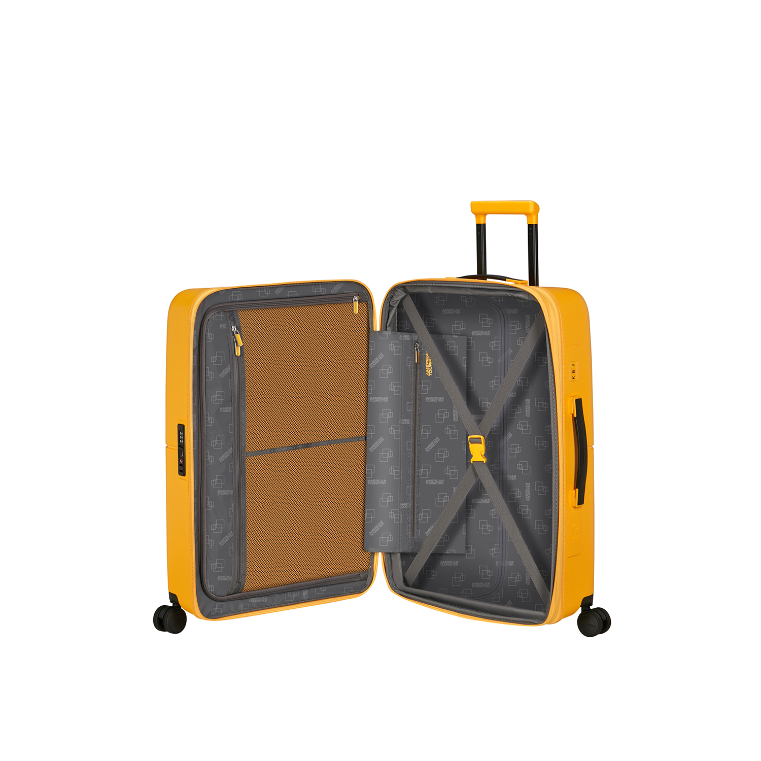 American Tourister Dashpop Spinner 67 Exp golden yellow