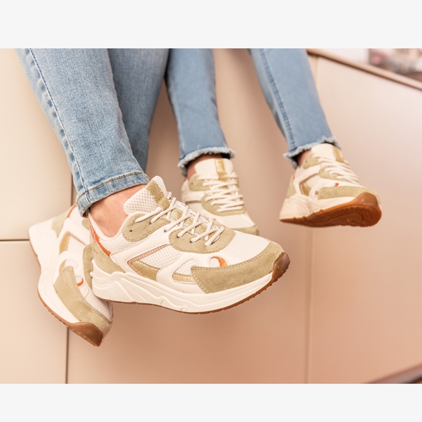 Blue Box dames dad sneakers salie groen