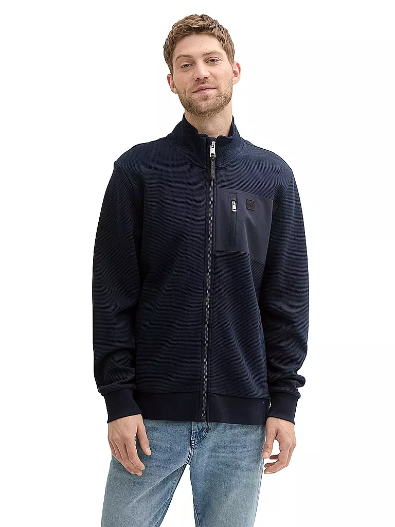 TOM TAILOR Sweatjacke dunkelblau