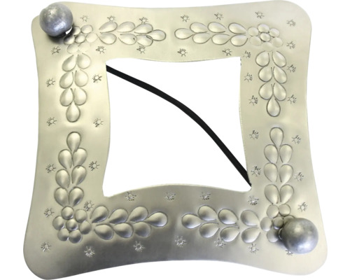Decoratieve sluiting, ruitvorm, roestvrijstalen look, 10 x 10 cm