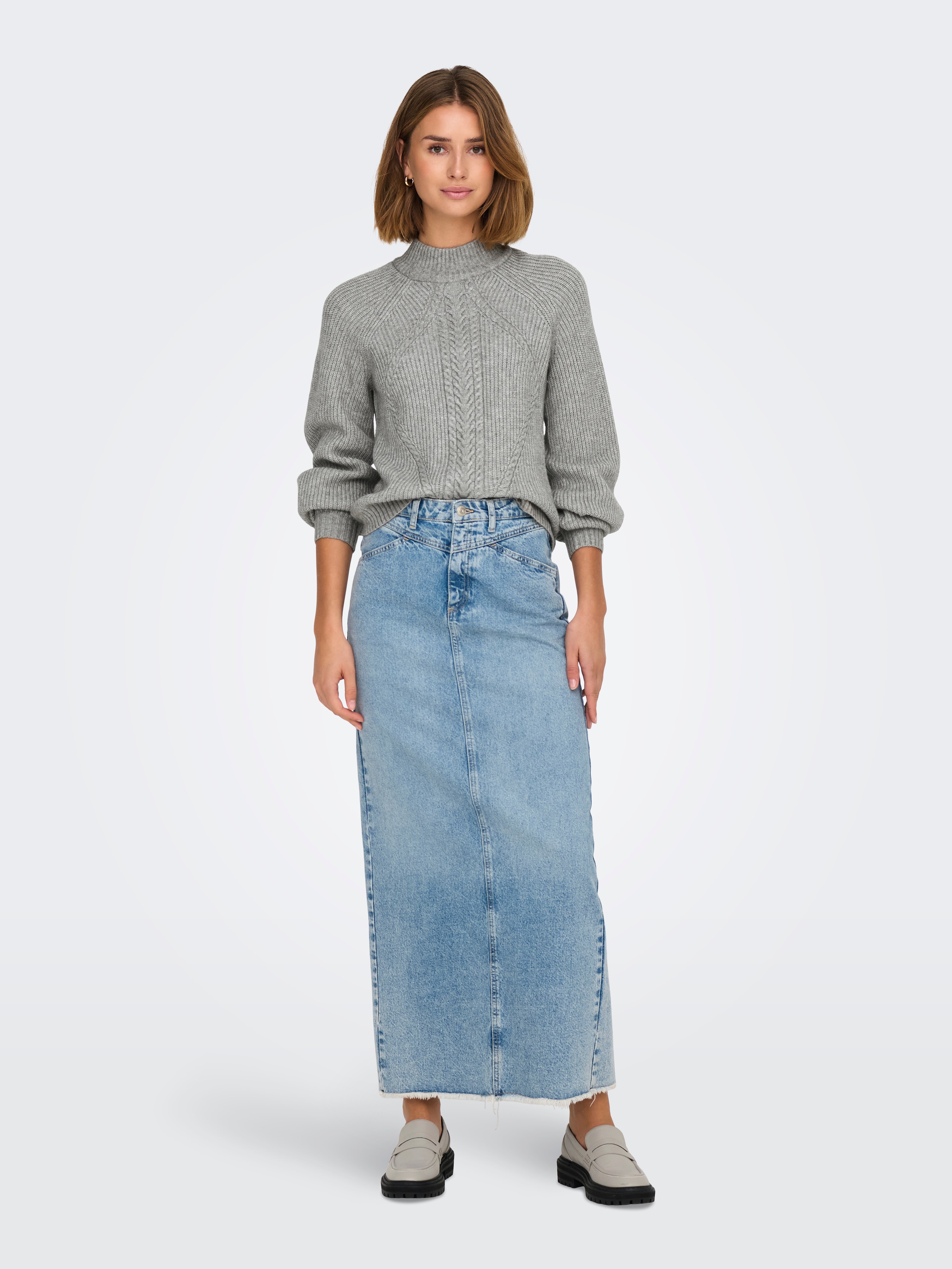 ONLKATIA Strickpullover Medium Grey Melange