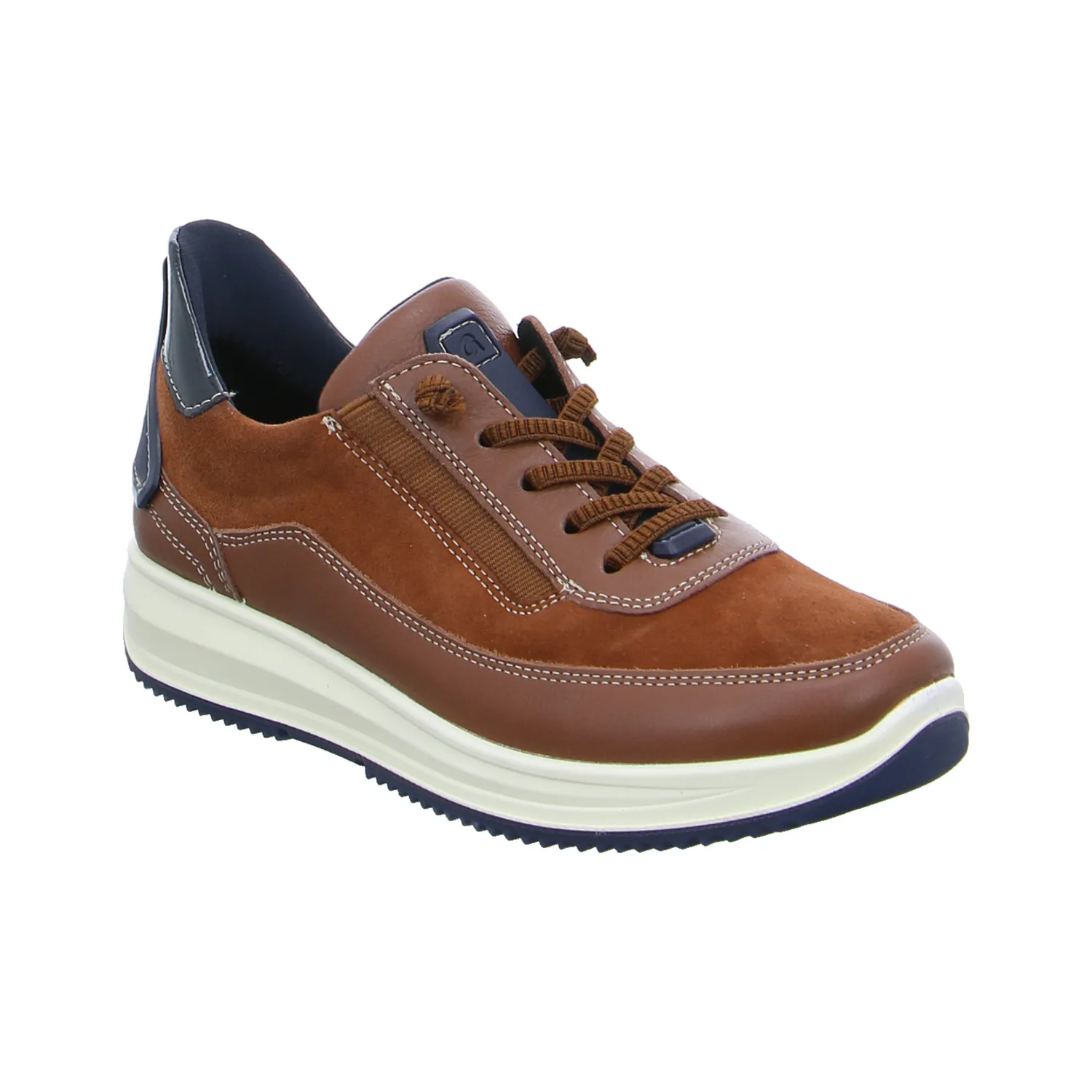 ARA Comfort-Schnürer Cognac Leder  mit Wechselfussbett