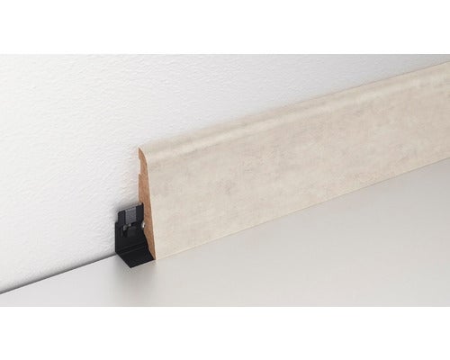 Plint Metallic Stone wit FU060L 19x58x2400 mm