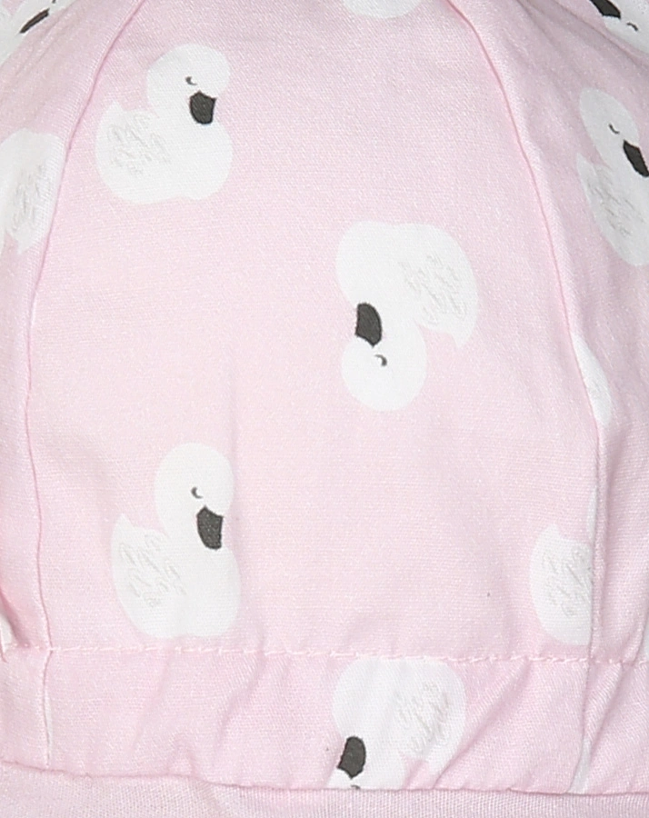 Sommerhut SCHWAN mit Nackenschutz in rosa