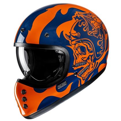 Casque Hjc V60 - FLAME - Bleu / Orange