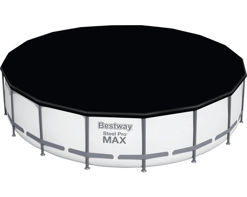 Bovengronds zwembadframe zwembadset Bestway Steel Pro MAX™ rond Ø 549x122 cm incl. patroonfiltersysteem & ladder grijs