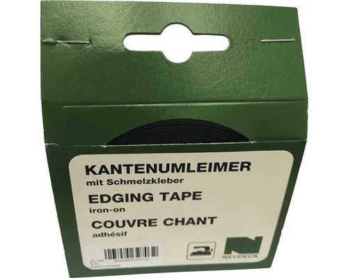 Zwarte kantenband met smeltlijm 0,3x20x5000 mm