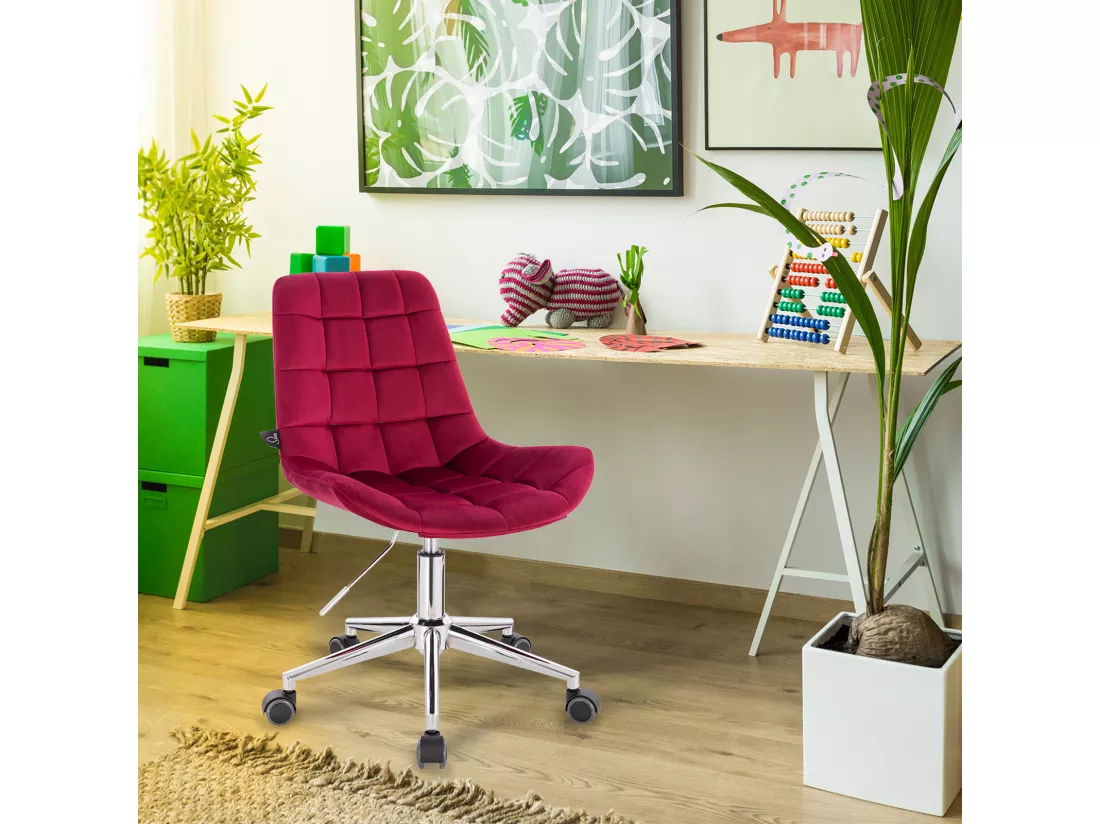 Chaise de bureau MICKY pour enfants réglable en hauteur Vin Rouge