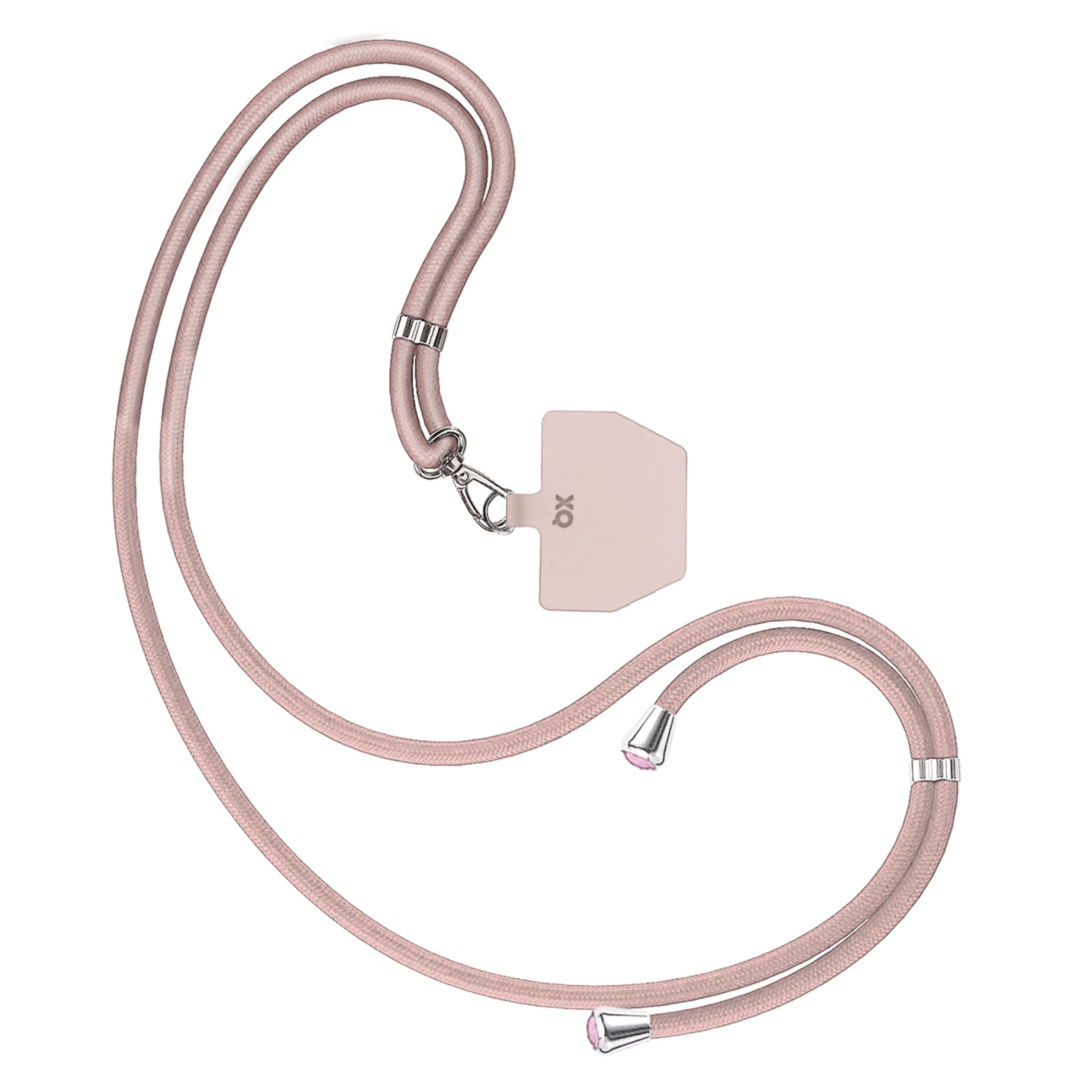 Xqisit Phone Strap Universal mobilreim for mobildeksler Rosa