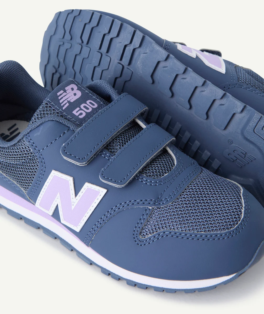 NEW BALANCEBASKETS ENFANT À SCRATCHS 500 MAUVE ET BLEU