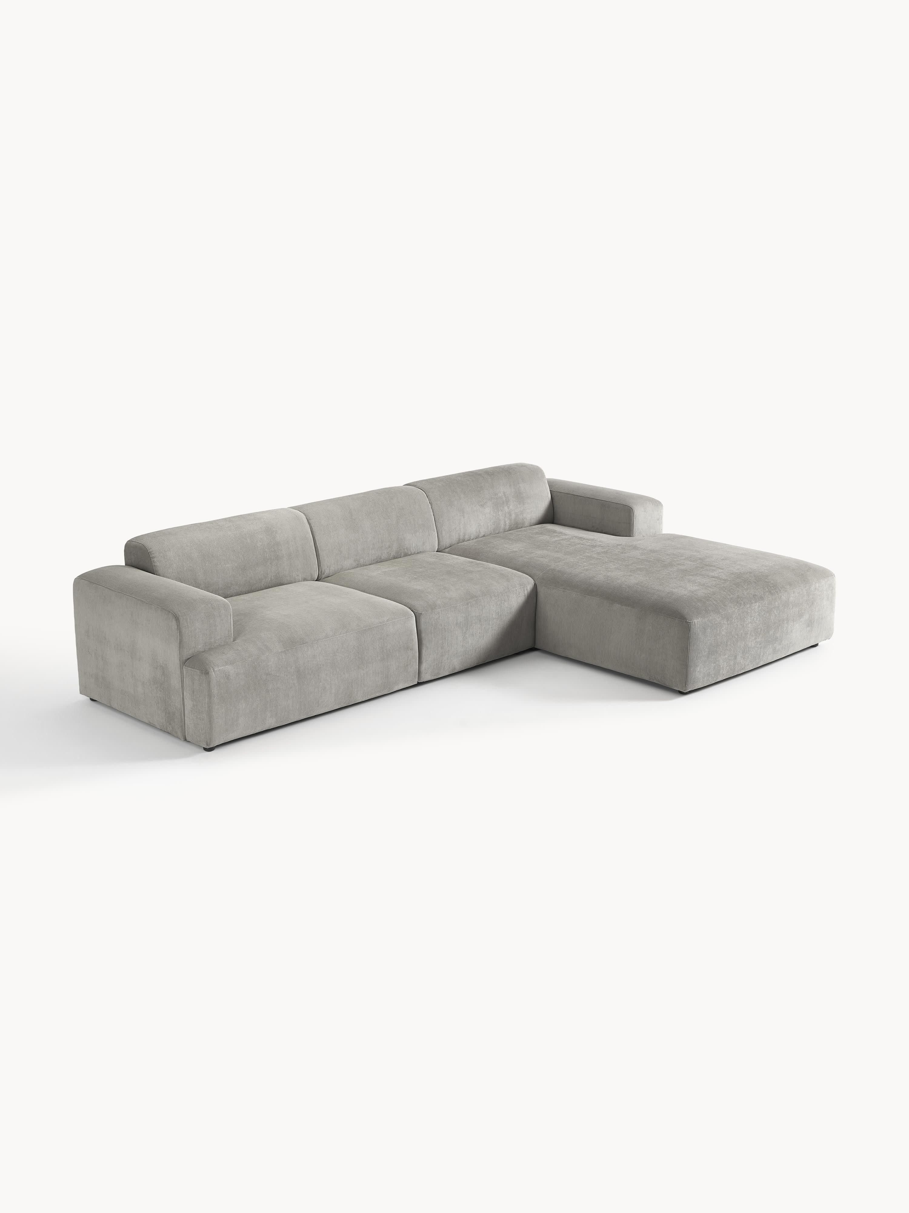 Corduroy hoekbank Melva (4-zits)