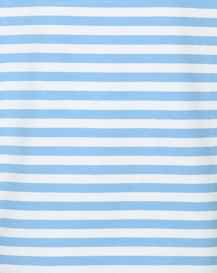 T-Shirt POLIZEI TATÜ-TATA gestreift in weiß/mittelblau