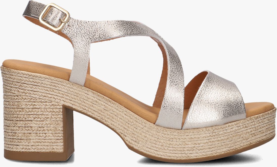 goudkleurig stefano lauran sandalen met hak 2505