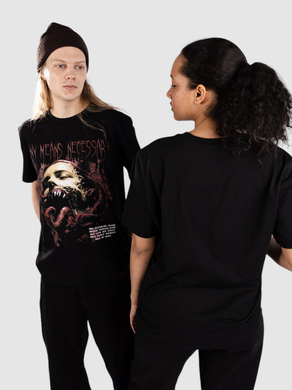 Any Means Necessary Deeply Wounded T-Shirt black