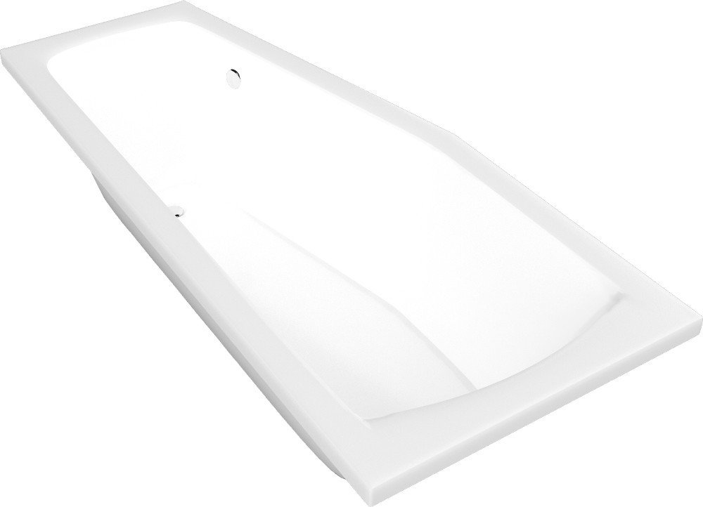 Aqualine Opava asymmetrisch bad links 170x70x44cm wit