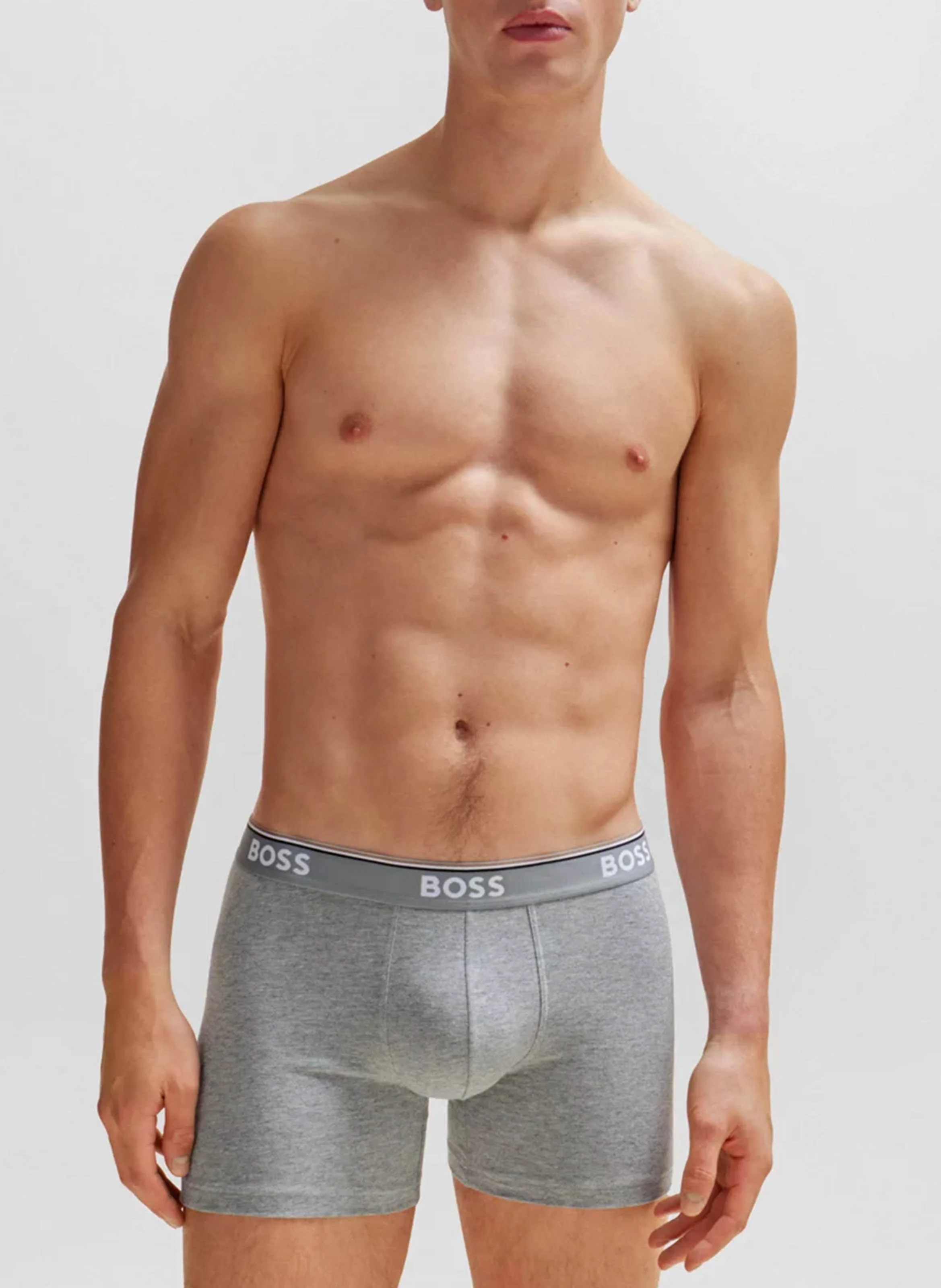Lot de 3 boxers en coton stretch| Argent