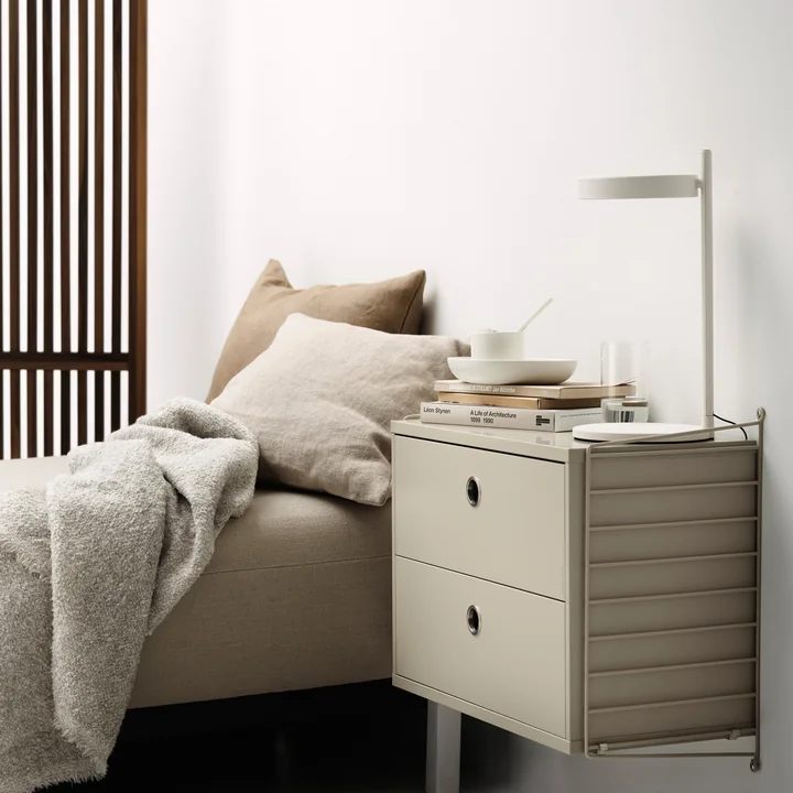 String - Schrankmodul mit Schubladen 58 x 30 cm, beige