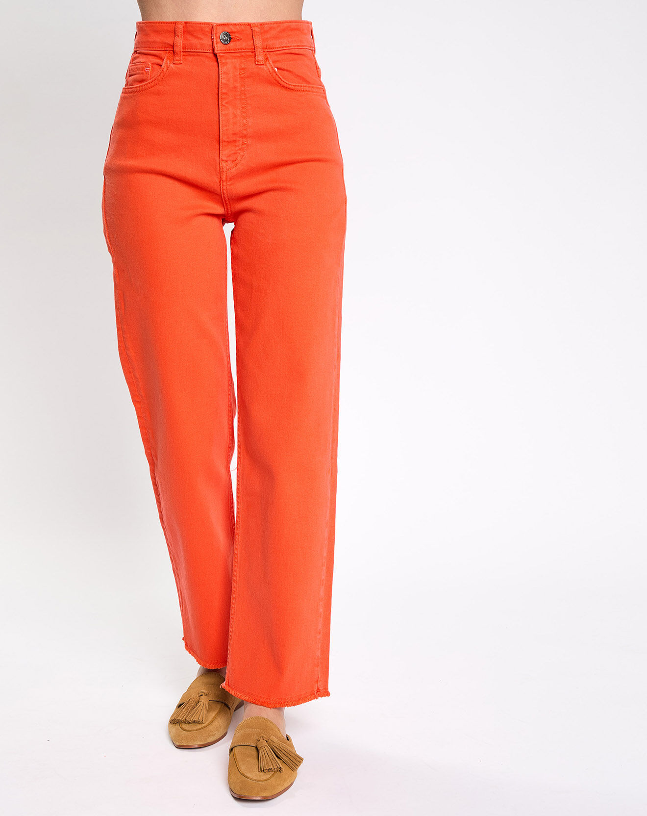 Esprit Jean 80's bord franc orange vif
