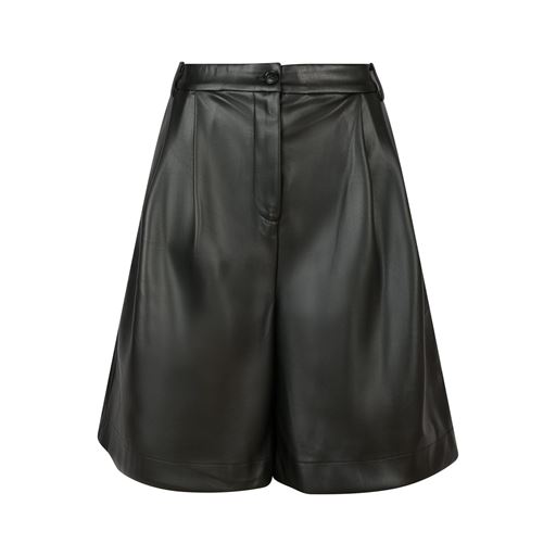 Neo Noir Nika Bermuda PU Shorts, Black, 34