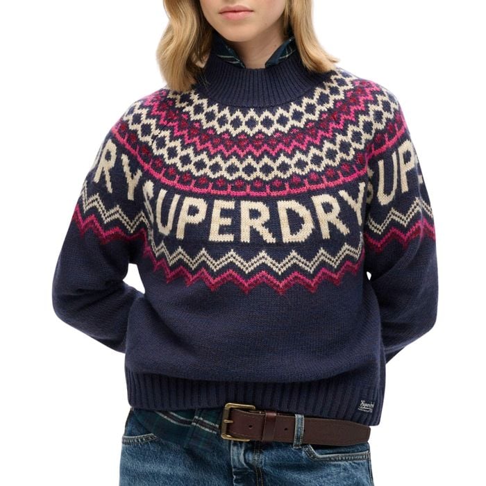 Superdry Fair Isle Branded Gebreide Trui Dames