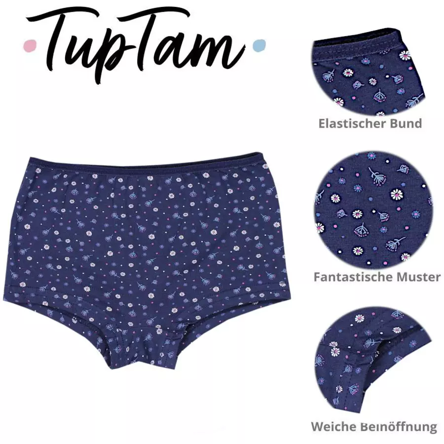TupTam Mädchen Slips mit Aufdruck 10er Pack blaugrün