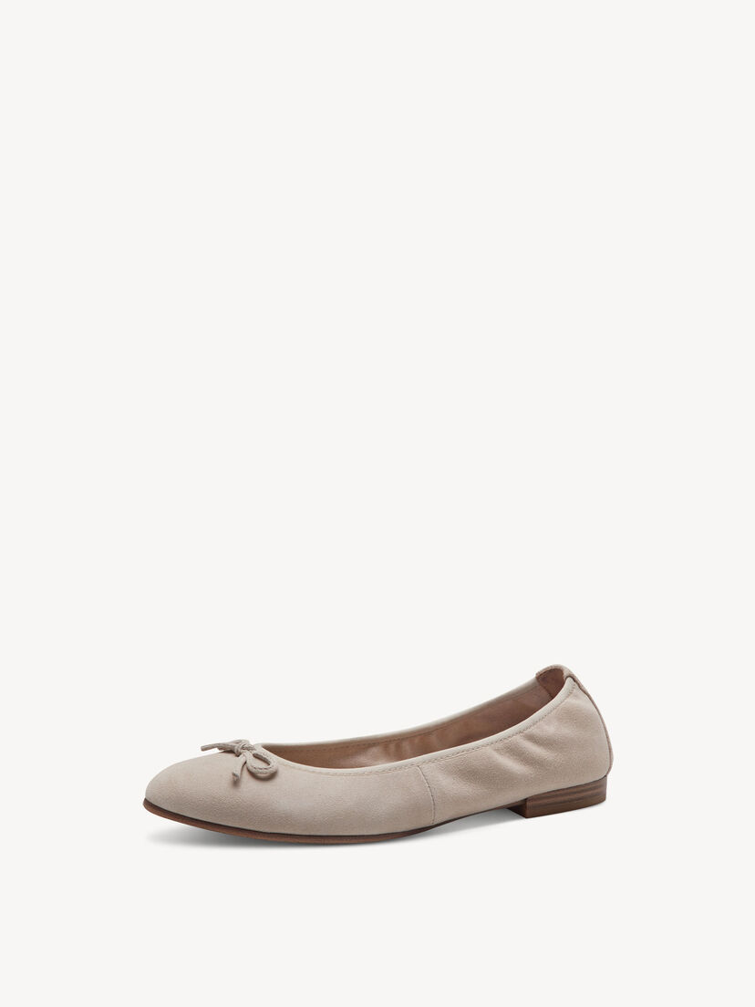 Leren Ballerina - beige