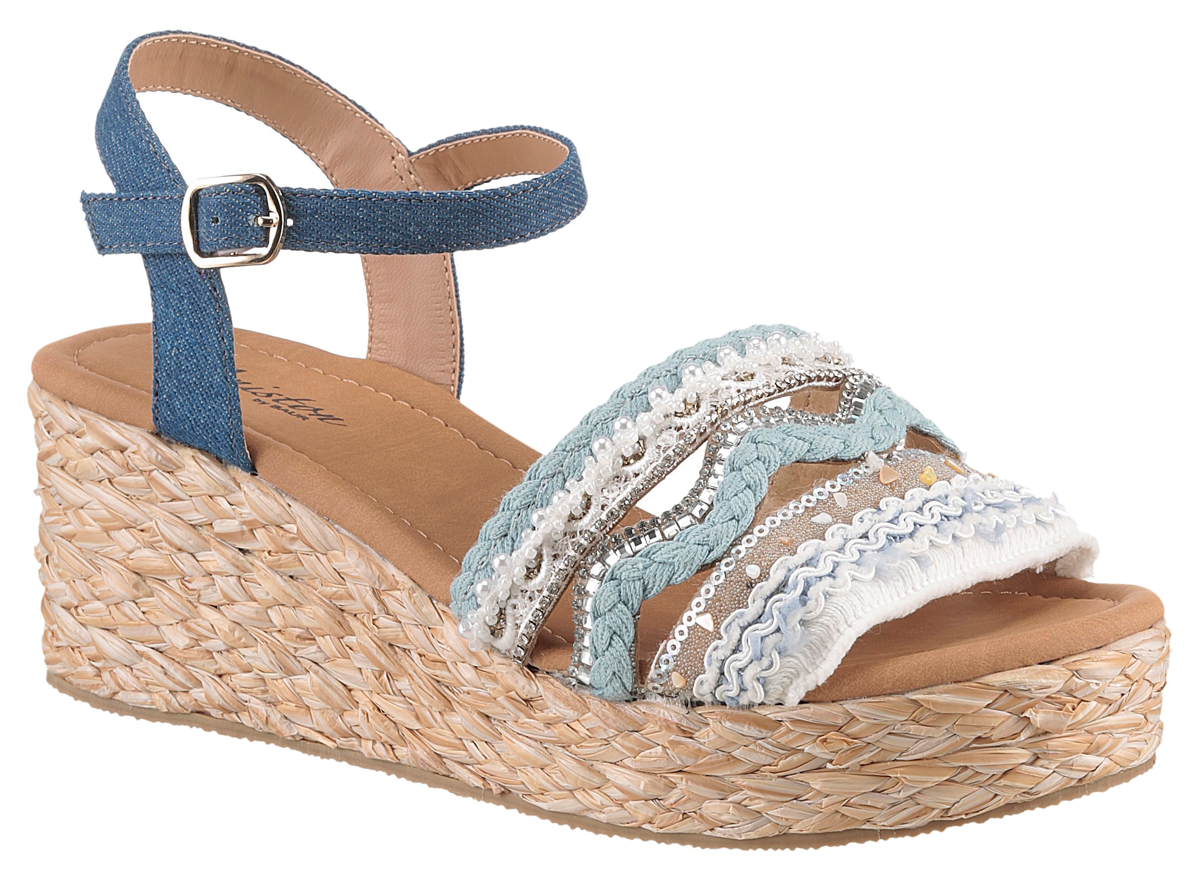 Aniston SHOES Keilsandalette  , Sandale, Sommerschuh, Pailletten - NEUE KOLLEKTION