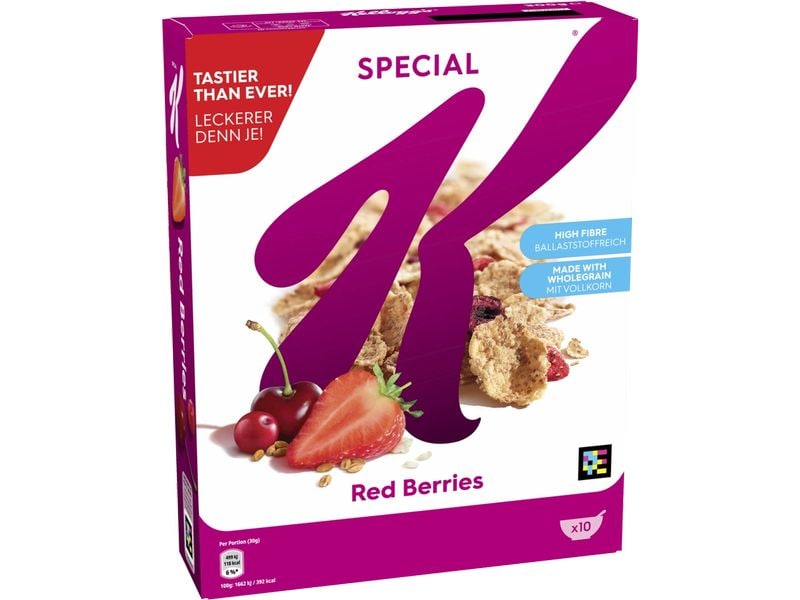 Kellogg's Müsli Special K Red Berries 450 g Feiner Mix aus knusprigen Flakes, Erdbeeren und Kirschen