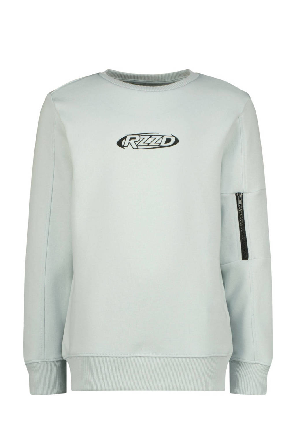 Raizzed sweater Nagi met logo grijsblauw
