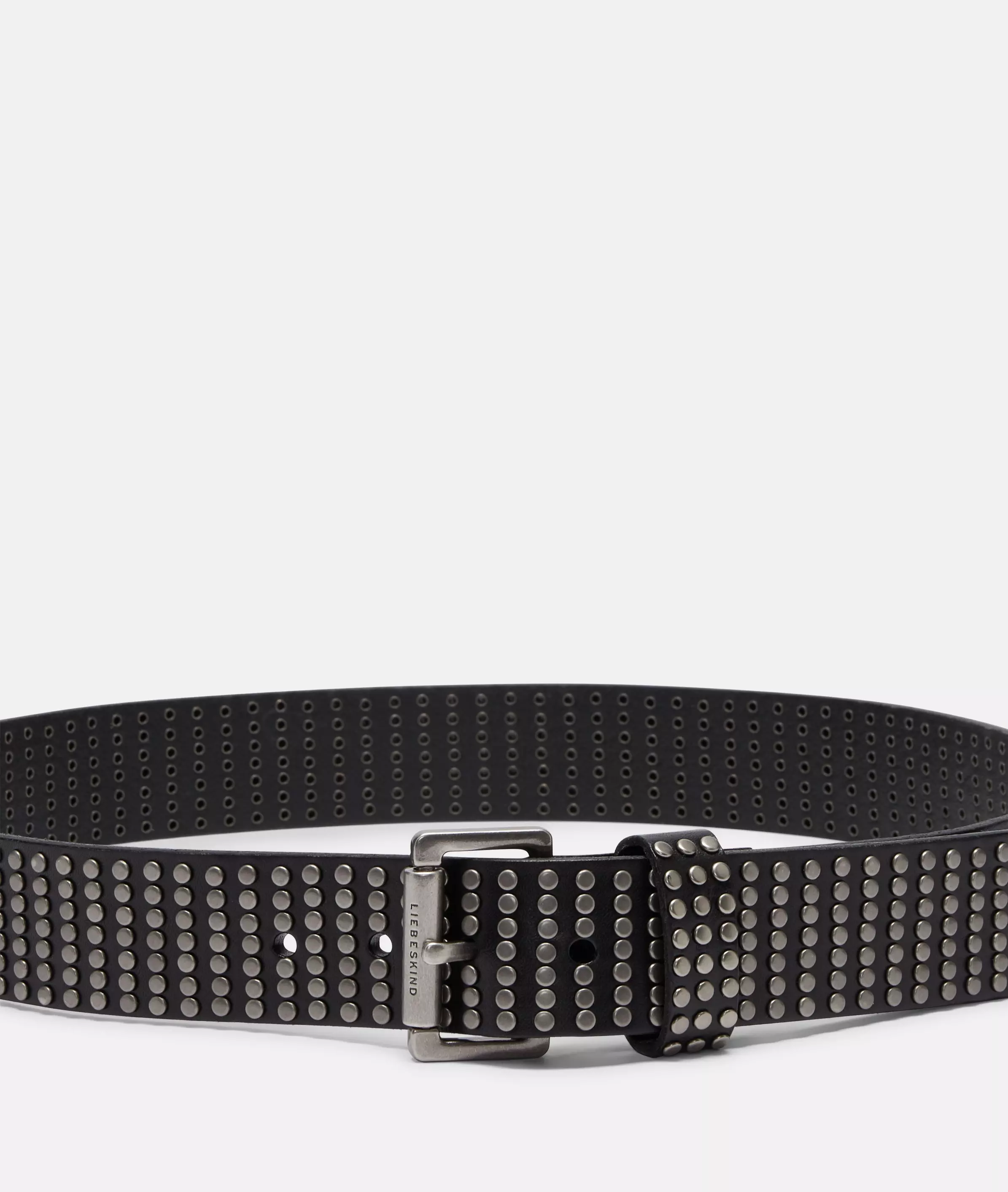 Belt Wide studded belt made from cowhide leather