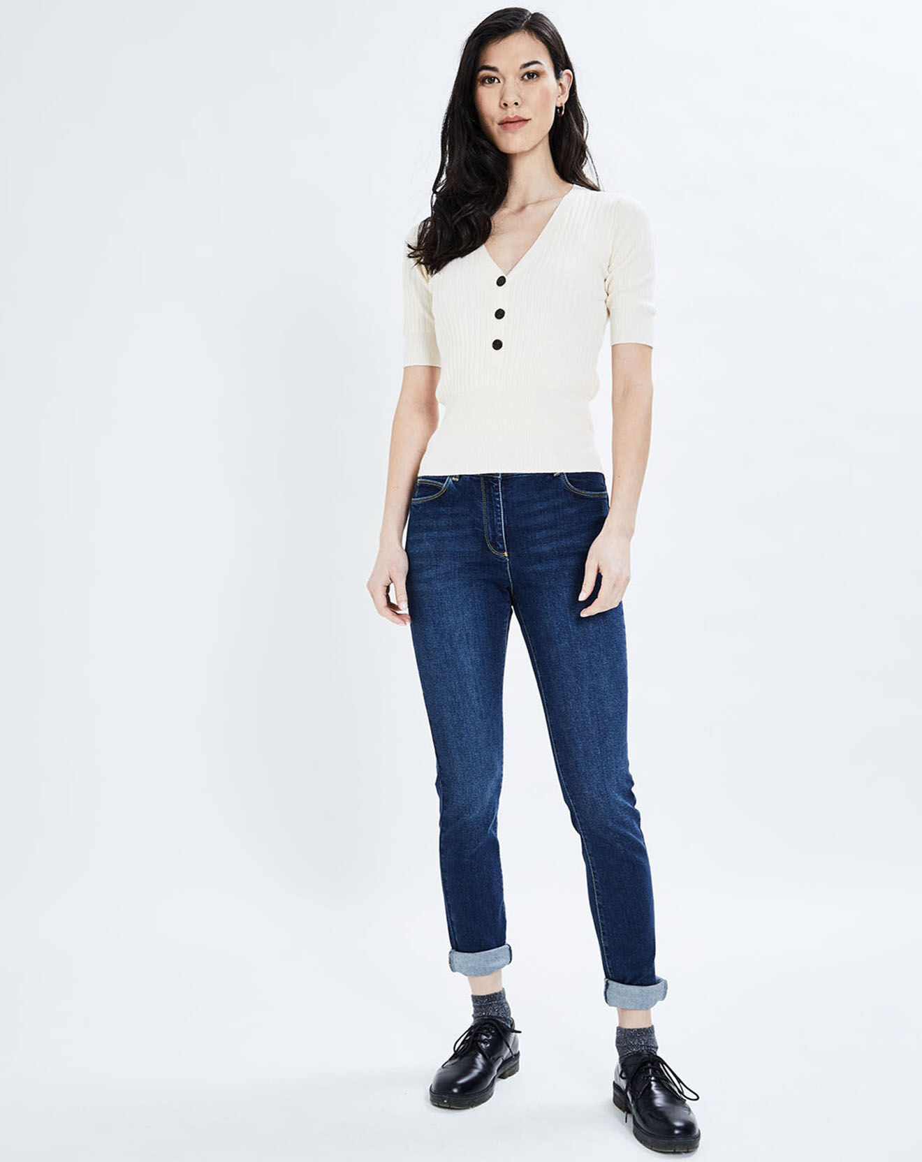 Caroll Jean Skinny Hank bleu moyen