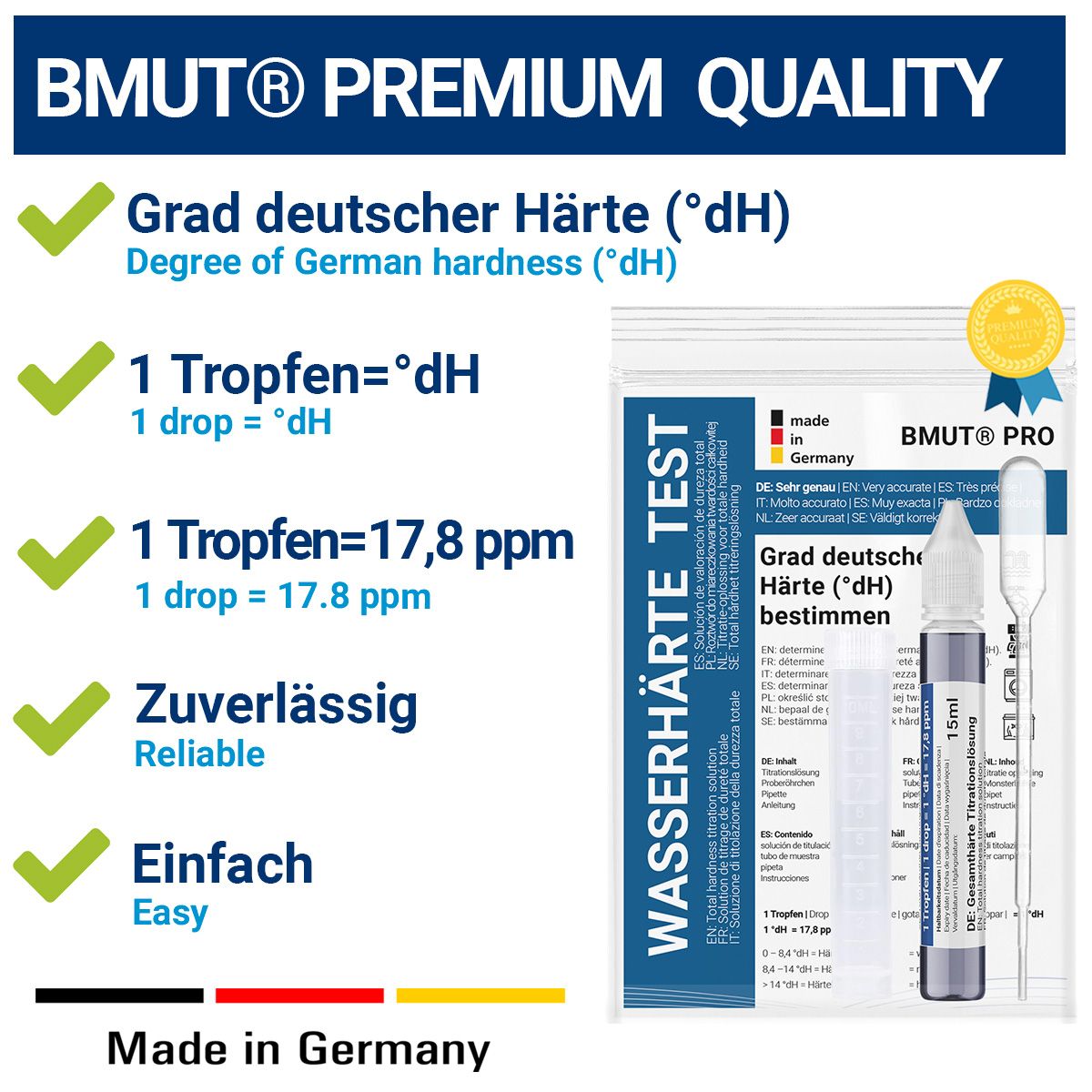 BMUT Wasserhärte Test (Titrierlösung)