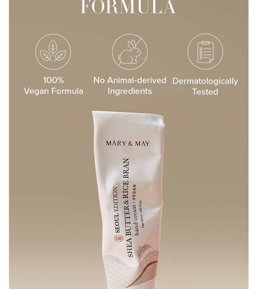 Mary&May - Handcrème met sheaboter en rijstzemelen