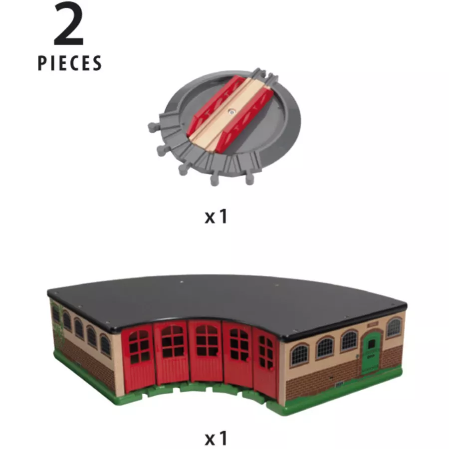 BRIO® WORLD Großer Ringlokschuppen