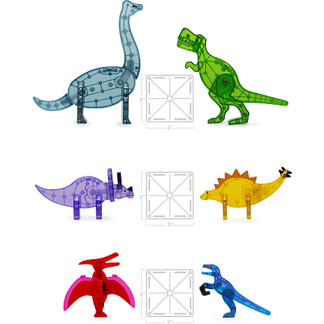 MAGNA-TILES dino XL magnetisk byggesæt 50 dele