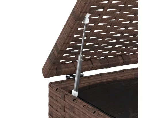 Prolenta Premium - Boîte à coussins de jardin Résine tressée 100x97,5x104cm Marron