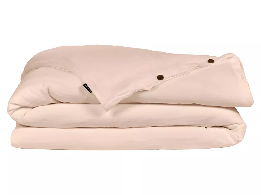 Housse de couette gaze de coton double 220 x 240 cm rose - PEPA 3