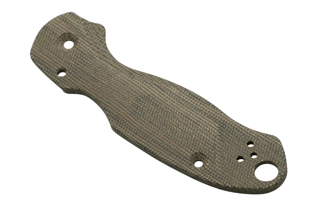 Flytanium Spyderco Para 3 Scales, Lotus Green Canvas Micarta