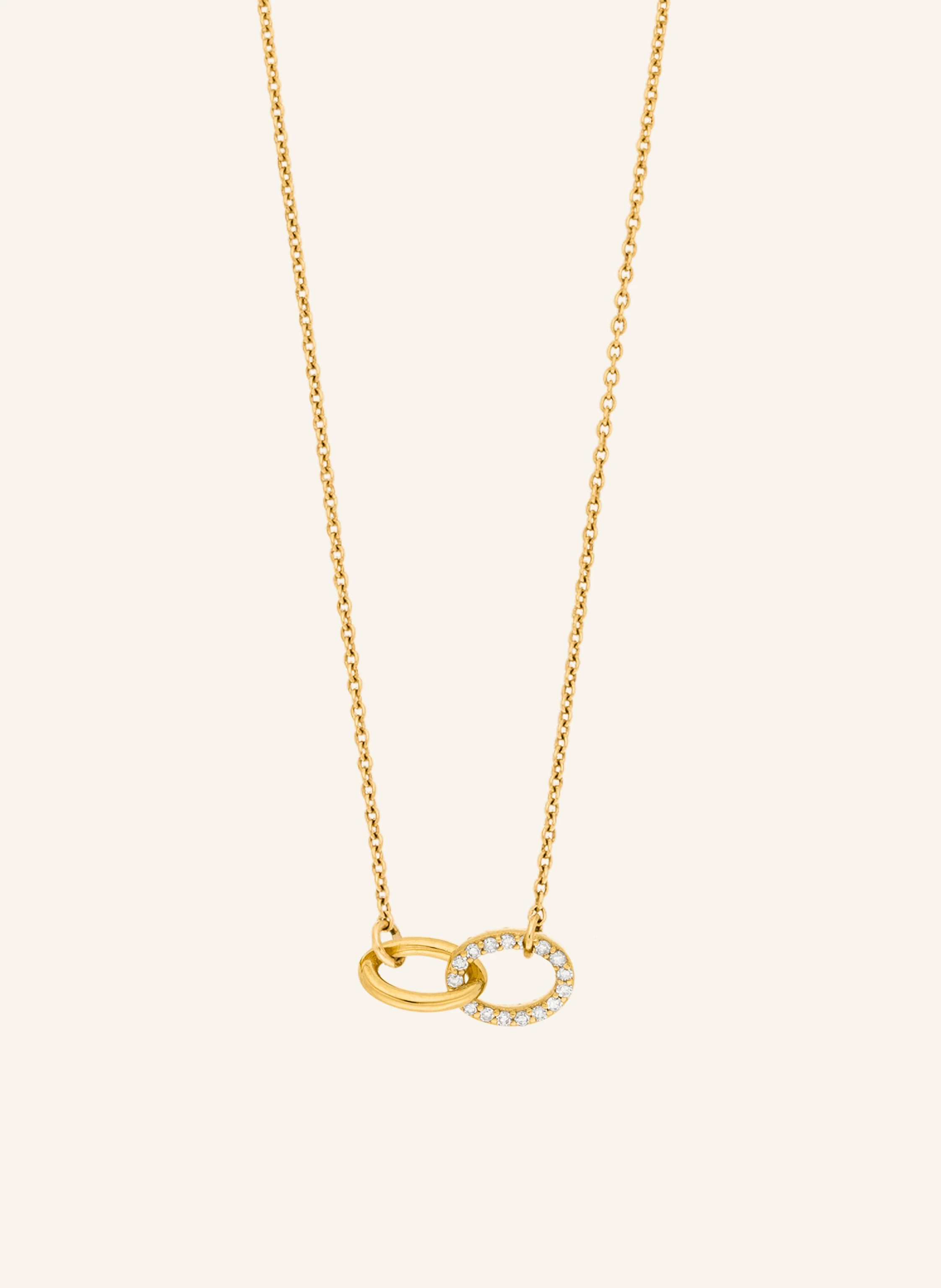 Leaf Halskette ETERNAL TOUCH aus 14 Karat Gelbgold mit Diamanten