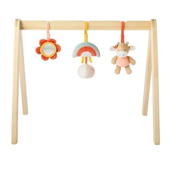 Mila, Zoé & Lana Arche en Bois avec Jouets   Corail        de               Nattou